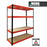 1800x1600x600mm 300kg UDL 4x Tier Freestanding RB Boss Unit with Red & Black Powdercoated Steel Frame & MDF Shelves