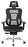 High Back Synchronous Mesh Designer Executive Chair with Adjustable Headrest and Chrome Base - Black 