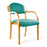 Beech Framed Stackable Side Armchair with Upholstered and Padded Seat and Backrest - Wine