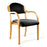 Beech Framed Stackable Side Armchair with Upholstered and Padded Seat and Backrest - Aqua