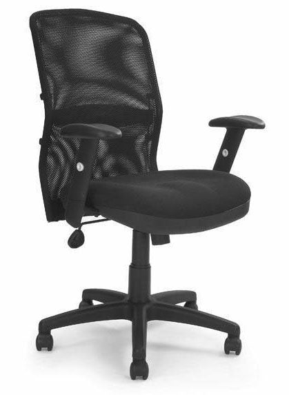 Mesh Back Manager Armchair with Adjustable Lumbar Support - Black