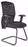 Mesh Back Visitor Armchair with Adjustable Lumbar Support - Black