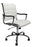 Medium Back Leather Effect Designer Armchair with Chrome arms and Base - White