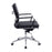 ADVANTIS Contemporary Medium Back Bonded Leather Executive Armchair With Chrome Base - Black