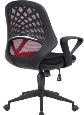 Mesh Back Operator Armchair with Fluted Black Nylon Base - Blue