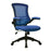 Designer Medium Back Mesh Chair with Folding Arms - Green