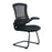 Designer Medium Back Mesh Cantilever Chair with Black Shell, Black Frame and Folding Arms - Green