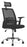 High Back Mesh Chair with Headrest and Chrome Base - Black