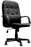 High Back Bonded Leather Manager Chair with Integrated Lumbar Support - Black
